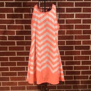 (Justify) Orange and White Chevron Summer Dress